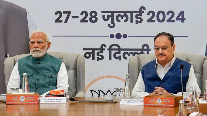 The 'Mukhyamantri Parishad' is organised by the party at regular intervals to review key schemes in the states, take stock of political situation, and discuss the delivery of central government welfare initiatives, among a host of issues. (Image source: PTI)