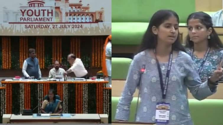 Rajasthan Youth Parliament Sneha Rathod Attack on Coaching Centers Yuva Sansad In Assembly राजस्थान विधानसभा में आयोजित युवा संसद गरजी छात्रा, बयान हो रहा वायरल