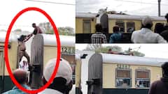 காஞ்சிபுரத்தில் உச்சகட்ட பரபரப்பு.. மின்சார ரயில் மீது ஏறிய மர்ம நபர்.. பதறிய பயணிகள் - நடந்தது என்ன ?