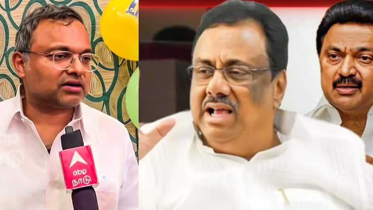 Karthi Chidambaram reply to evks elangovan for Conflict between dmk and tamilnadu congress Karthi Chidambaram: ”வேடிக்கையா இருக்கு” ஈ.வி.கே.எஸ் எனது முழு உரையை கேட்டாரா? - கார்த்தி சிதம்பரம்