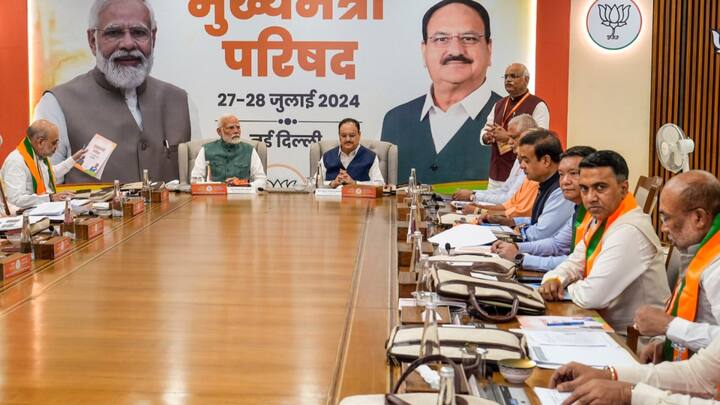 The two-day meeting is also the first CMs meeting to be held since the Lok Sabha elections were held and PM Modi took oath for the third consecutive time. (Image source: PTI)