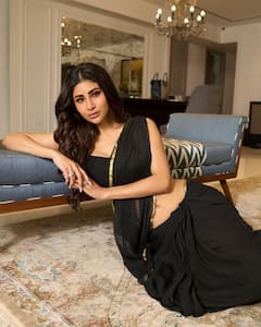 Mouni Roy Raises The Heat In A Black Saree; Check Out Pics