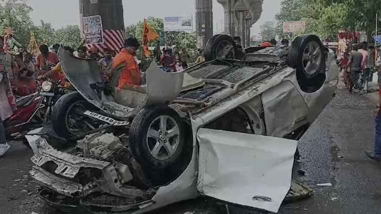 Kanwar Yatra 2024 Meerut Ghaziabad Kawanriya attacked in car and blocked the road ann मेरठ-गाजियाबाद में कांवड़ियों का हंगामा, तोड़फोड़ करते हुए सड़क पर लगाया जाम