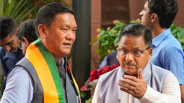 Arunachal Pradesh Chief Minister Pema Khandu also attended the meeting. (Image source: PTI)