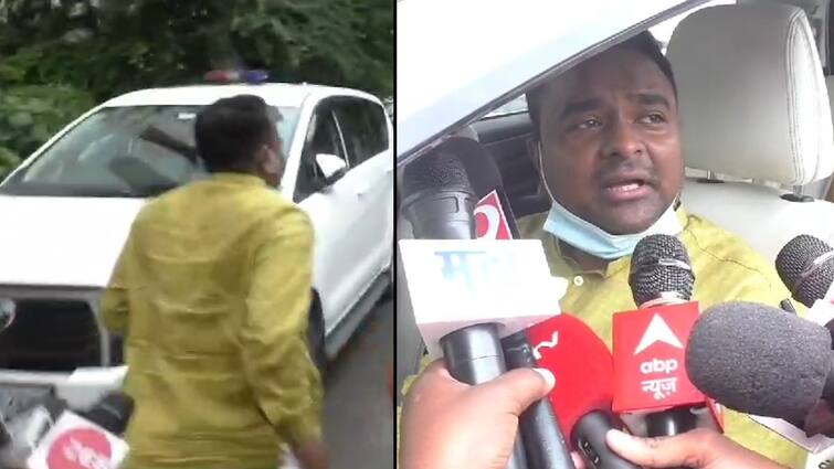 Jitesh Antapurkar Congress MLA ran away from the cameras panting and sat in the car what did he say about cross voting Ashok Chavan Maharashtra Politics Marathi News Jitesh Antapurkar : आमदार जितेश अंतापूरकर कॅमेरे बघून पळाले, धापा टाकत गाडीत जाऊन बसले, क्रॉस वोटिंगवर काय काय म्हणाले?