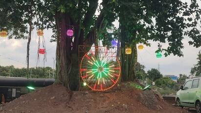 Madurai national tree  Banyan tree 105th birthday celebration - TNN ஆலமரத்திற்கு 105ஆவது பிறந்தநாள்... கட்டிப்பிடித்து கொண்டாடிய மதுரை மக்கள்