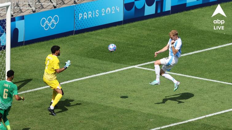 Paris Olympics 2024 Argentina defeat Iraq to reach top of group Spain win against Dominican Republic Paris Olympics: প্রথম ম্যাচের ধাক্কা কাটিয়ে ইরাককে ৩-১ গোলে চূর্ণ করল আর্জেন্তিনা, কোয়ার্টার ফাইনালে স্পেন