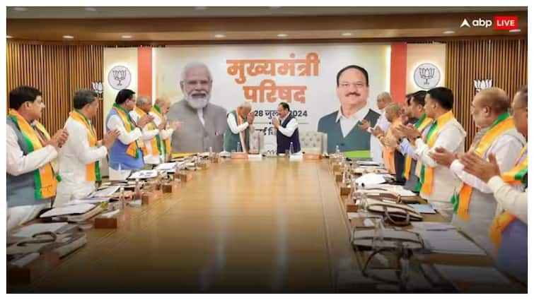 Second day of Chief Minister's Council meeting chaired by PM Modi, these leaders including UP-Rajasthan, Chhattisgarh CM present PM मोदी की अध्यक्षता में मुख्यमंत्री परिषद की बैठक का दूसरा दिन, UP-राजस्थान, छत्तीसगढ़ CM समेत ये नेता मौजूद