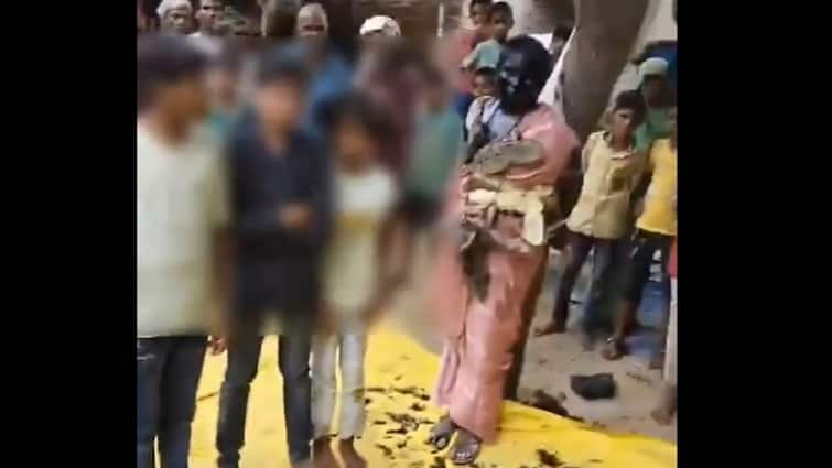 Uttar Pradesh UP Pratapgarh News Woman Tied To Tree Hair Cut Off Face Blackened By Panchayat Over Love Affair 15 Arrested Video Surfaces UP: Woman Tied To Tree, Hair Cut, Face Blackened By Panchayat Over 'Love Affair'. 15 Arrested