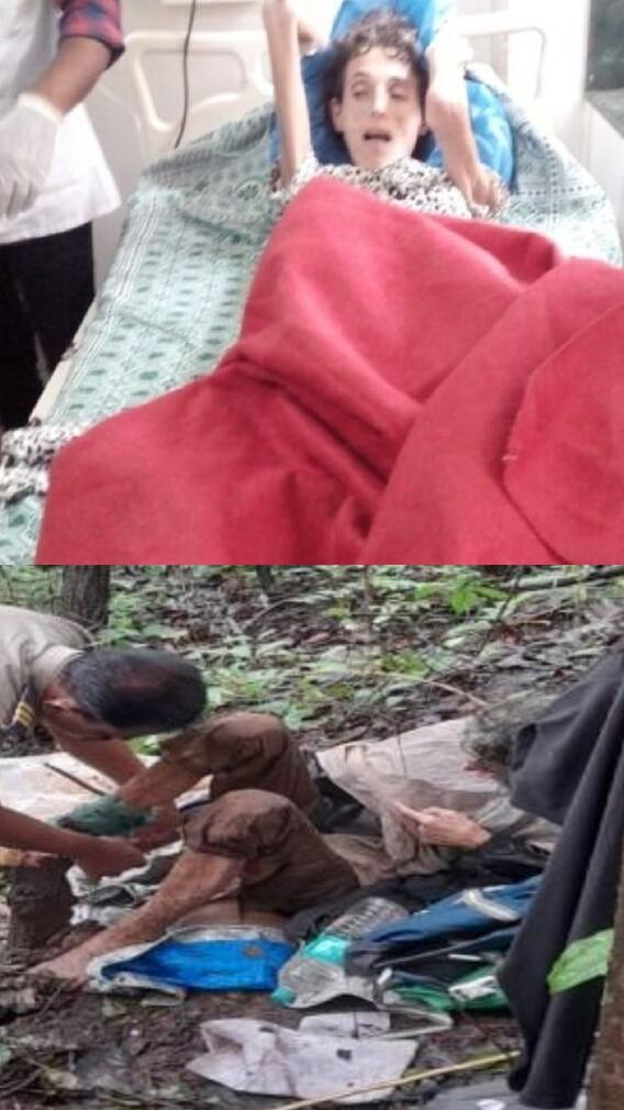 फॉरेनर महिलेला जंगलात साखळदंडांनी बांधलं