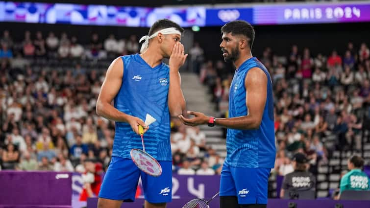 Paris Olympics 2024 Satwiksairaj RANKIREDDY and Chirag SHETTY Indian Mens badminton Doubles pair second match cancel Paris Olympics 2024: सात्विकसाईराज-चिराग शेट्टी को लगा बड़ा झटका, दूसरे राउंड का मैच कैंसल; मेडल पर मंडराया खतरा