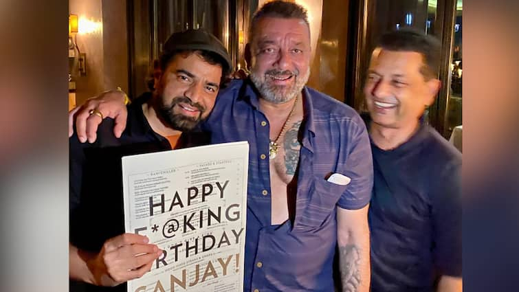 Sanjay Dutt Receives Mega Birthday Surprise In Times Square From His Friends  Parya aka Kamli and Swatantra Veer Savarkar actor Jay Patel Sanjay Dutt Receives Mega Birthday Surprise In Times Square From His Friends. WATCH