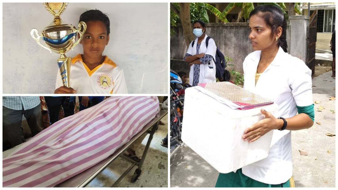 Cuddalore news spear landed on the student head the student died without treatment - TNN தலையில் இறங்கிய ஈட்டி... மூளைச்சாவு அடைந்த பள்ளி மாணவர்- அதிர்ச்சியில் தாய் தற்கொலை முயற்சி