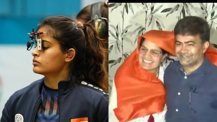 Manu Bhaker parents celebrate after their daughter scripts history by winning two medals in Paris Olympics 2024 Watch: मनु भाकर ने रचा इतिहास तो परिजनों ने जमकर की आतिशबाजी, देखें वायरल वीडियो