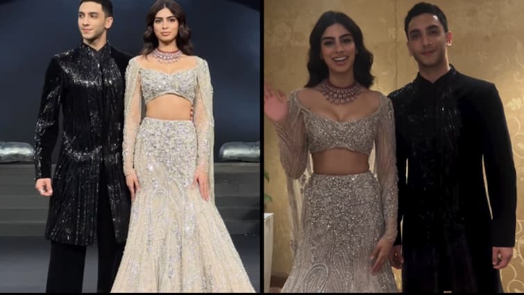 Khushi Kapoor Vedang Raina Stun In Gaurav Gupta Outfits Arunodaya Collection At ICW 2024 Khushi Kapoor And Vedang Raina Stun In Gaurav Gupta Outfits At ICW 2024. WATCH