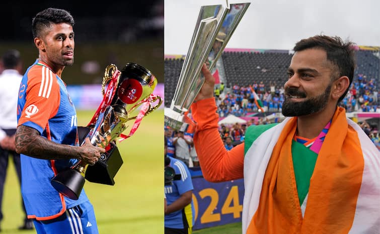 Most Player Of The Series Awards in T20Is Virat Kohli Suryakumar Yadav Babar AzaM David Warner Shakib Al Hasan T20I में प्लेयर ऑफ द सीरीज अवॉर्ड जीतने में सूर्यकुमार का जवाब नहीं, बेहद कम समय में कोहली के करीब