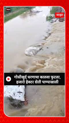 Gosikhurd Dam Bhandara : गोसीखुर्द धरणाचा कालवा फुटला, हजारो हेक्टर शेती पाण्याखाली