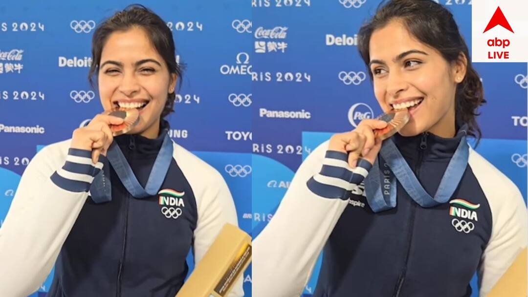 Paris Olympics 2024 Why Olympic winners bite their medals get to know Paris Olympics 2024: পদকে তৃপ্তির কামড়, অলিম্পিক্সের মঞ্চে কেন অ্যাথলিটরা এমনটা করে থাকেন?