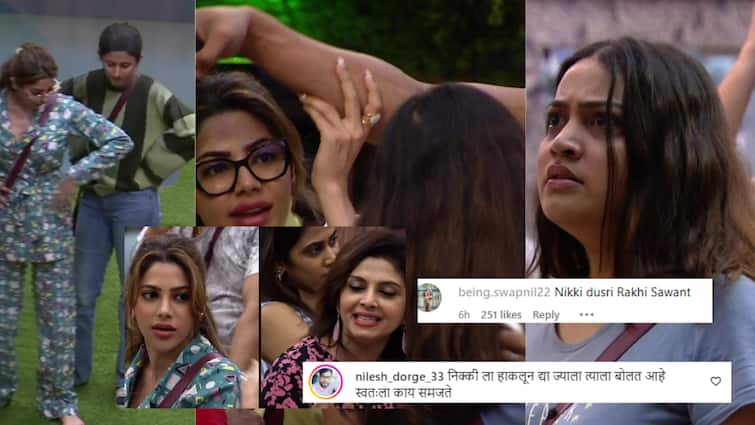 Nikki Tamboli troll on Social Media Because of Conflict with Varsha Usgaonkar Arya Jadhav Ankita Walavalkar Bigg Boss Marathi Season 5 Bigg Boss Marathi news Season  'हिला हाकलून द्या, निक्की दुसरी राखी सावंत'; वर्षा उसगांवकर, आर्या अन् अंकिताशी नडली, नेटकऱ्यांनी चांगलीच झापली