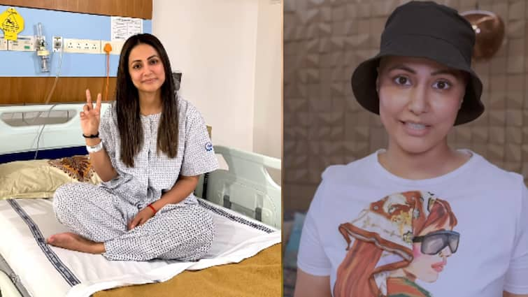 hina khan breast cancer actress shares bald look in stage three fans reacted ब्रेस्ट कैंसर से जूझ रही Hina Khan ने पूरी तरह से मुंडवाए अपने बाल, टोपी से सिर ढके नजर आई एक्ट्रेस, फैंस ने हिम्मत की तारीफ की