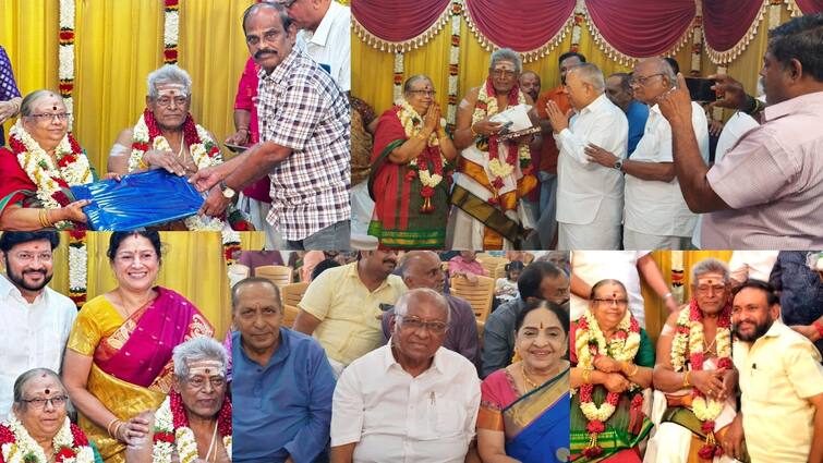 Actor Delhi Ganesh celebrates his 80th birthday today HBD Delhi Ganesh : எளிமை, எதார்த்தம் மட்டுமே தாரக மந்திரம்! 80வது பிறந்தநாளில் டெல்லி கணேஷுக்கு நடைபெற்ற சதாபிஷேக விழா! 