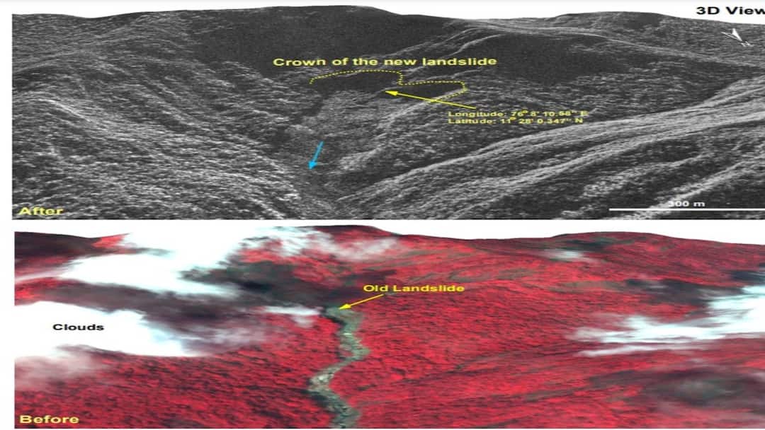 ISRO's Before And After Images Show Devastation In Wayanad After Landslides ISRO's Before And After Images Show Devastation In Wayanad After Landslides