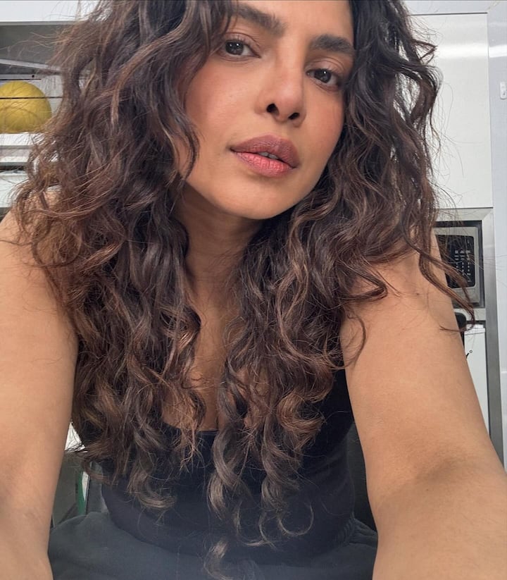 One of the photos is a selfie of Priyanka, where she is flaunting her long curls.