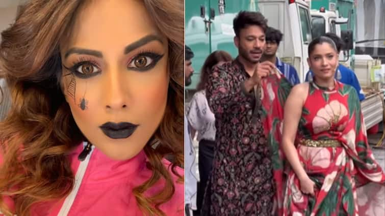 pavitra rishta fame ankita lokhande trolled for wearing purple sindoor after nia sharma wearing black lipstick video viral निया शर्मा की काली लिप्स्टिक के बाद अब Ankita Lokhande ने फ्लॉन्ट किया पर्पल सिंदूर, पति विक्की जैन ने उड़ाया मजाक