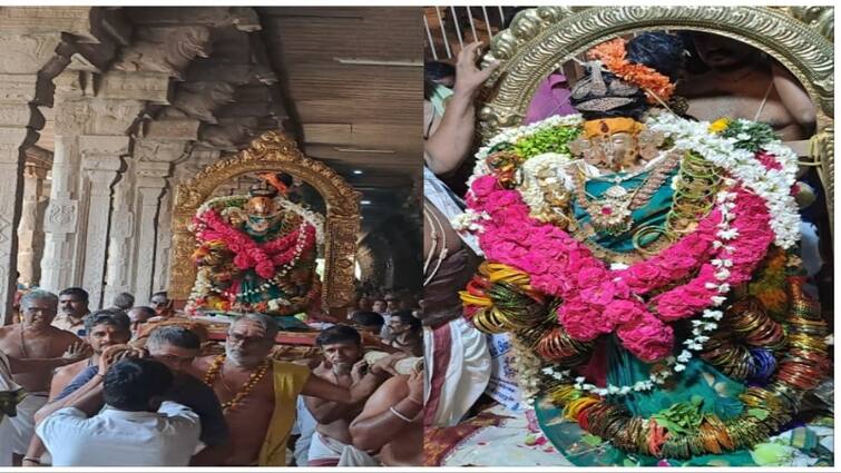 Nellai Gandhimathi Amman Aadi Pooram Baby Shower Ceremony Held In Tirunelveli - TNN நெல்லை: வெகுவிமர்சையாக நடைபெற்ற காந்திமதியம்மன் ஆடிப்பூர வளைகாப்பு நிகழ்ச்சி