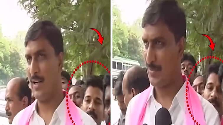 Harish Rao counters Revanth Reddy with 20 years old video Telangana news Harish Rao: హరీశ్‌రావు వెనుక తొంగి తొంగి చూస్తున్న రేవంత్, 20 ఏళ్ల నాటి వీడియోతో కౌంటర్