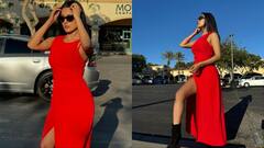 Shehnaaz Gill Photos: रेड थाई हाई स्लिट गाउन में शहनाज गिल ने फ्लॉन्ट किए टोन्ड लेग्स, सिजलिंग अवतार देख फैंस के छूटे पसीने