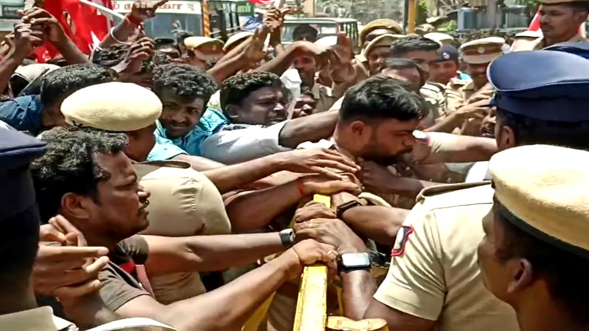 கிழிக்கப்பட்ட காவலர் சீருடை - உடைக்கப்பட்ட இந்திய ஜனநாயக வாலிபர் சங்க தலைவரின் மண்டை