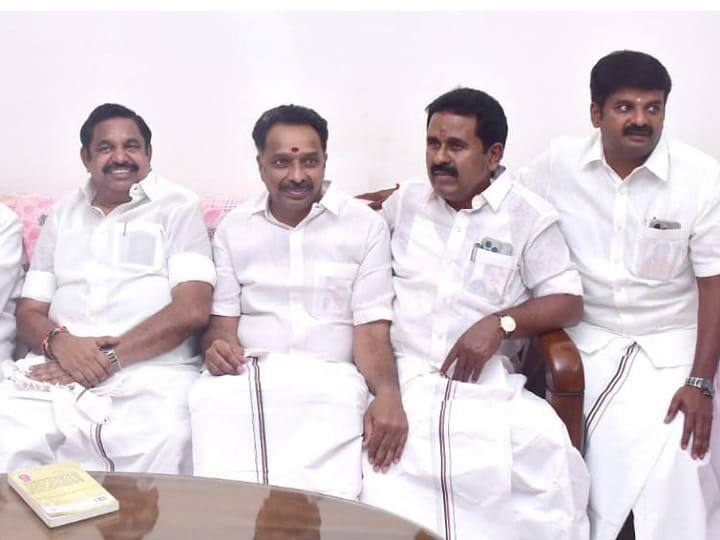 Ex Chief Minister Edappadi K Palanichami met ex Minister MR Vijayabaskar செந்தில் பாலாஜிக்காகத்தான் எம்.ஆர்.விஜயபாஸ்கர் கைது - எடப்பாடி பழனிச்சாமி சொல்வது என்ன?