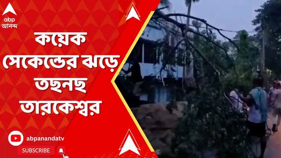 কয়েক সেকেন্ডের ঝড়ে লণ্ডভন্ড হুগলির তারকেশ্বরের সন্তোষপুর এলাকা