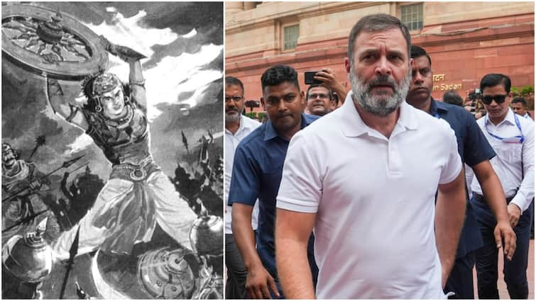 Rahul Gandhi Abhimanyu Chakravyuh Attack On Modi BJP Mahabharata Dronacharya Military Formation What Is Chakravyuh That Killed Abhimanyu? Mahabharata Military Formation Rahul Gandhi Invoked In LS