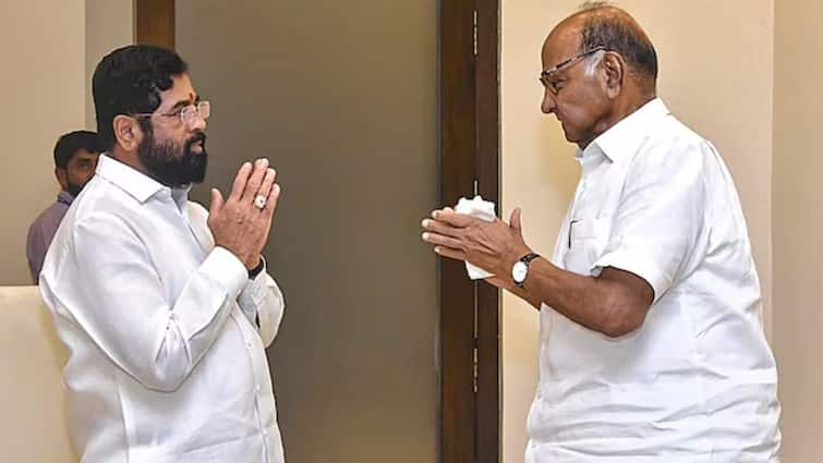 Sharad Pawar Meets CM Eknath Shinde varsha Bunglow  Maratha Reservation Maharashtra Marathi News राज्यात राजकीय घडामोडींना वेग; शरद पवार घेणार एकनाथ शिंदेंची भेट,आठवड्याभरात दुसरी भेट