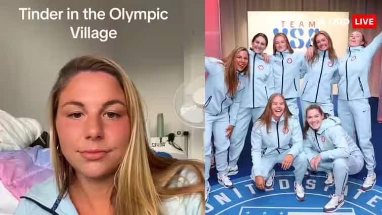 Tinder aap Use In Paris Oylmpic 2024 usa athlete emily delleman share a video on her social media Tinder In Oylmpic: ਪੈਰਿਸ ਓਲੰਪਿਕ ਗੰਦ ਨਾਲ ਭਰਿਆ! ਪਹਿਲਾਂ ਕਮਰਿਆਂ 'ਚ ਮਿਲੇ ਕੰਡੋਮ, ਹੁਣ Tinder ਦੀ ਵਰਤੋ ਨੂੰ ਲੈ ਕੇ ਖੁਲਾਸਾ 