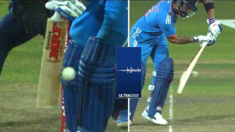 virat kohli out or not out drs creates controversy lbw decision india vs sri lanka 2nd odi IND vs SL: विराट आउट या नॉट आउट? डीआरएस पर मच गया भयंकर बवाल, जानें क्यों हो रहा विवाद