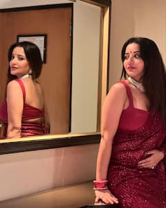 Monalisa Pics: હૉટલના રૂમમાંથી બાથરૉબ પહેરીને મોનાલિસાએ આપ્યા કિલર પૉઝ, કાતિલ અદાઓ પર ફેન્સ ફિદા