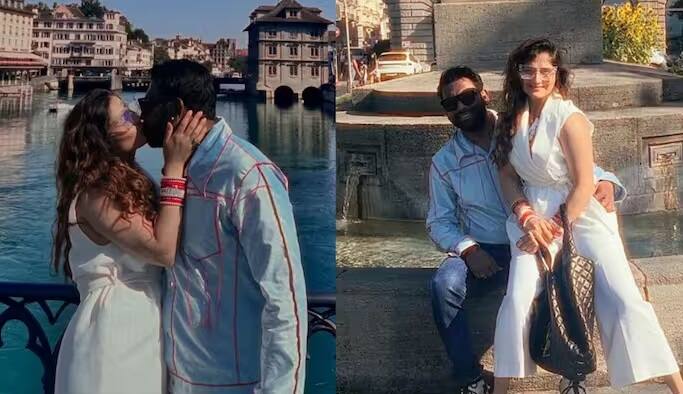 Aarti Singh Dipak Chauhan Romantic Pics: લોકપ્રિય ટીવી અભિનેત્રી આરતી સિંહે ફ્રેન્ડશિપ ડેના અવસર પર તેના પતિ દીપક ચૌહાણ સાથેની કેટલીક તસવીરો શેર કરી છે. જે હવે ઝડપથી વાયરલ થઈ રહી છે.