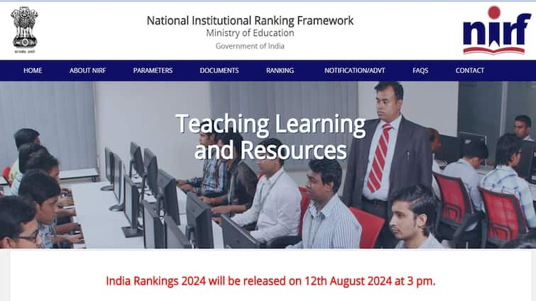 NIRF 2024 Rankings To Be Released On August 12 At 3 PM On nirfindia.org NIRF 2024 Rankings To Be Released On August 12 At 3 PM On nirfindia.org