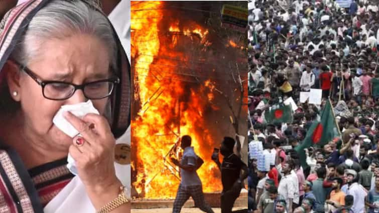 Bangladesh PM Sheikh Hasina Resigns army to form Interim government bangla desh violence reservation protest marathi news  Bangladesh : राजीनाम्यासाठी 45 मिनिटांचे अल्टिमेटम, शेख हसीनांनी देश सोडला; बांग्लादेशात लष्कर स्थापन करणार अंतरिम सरकार