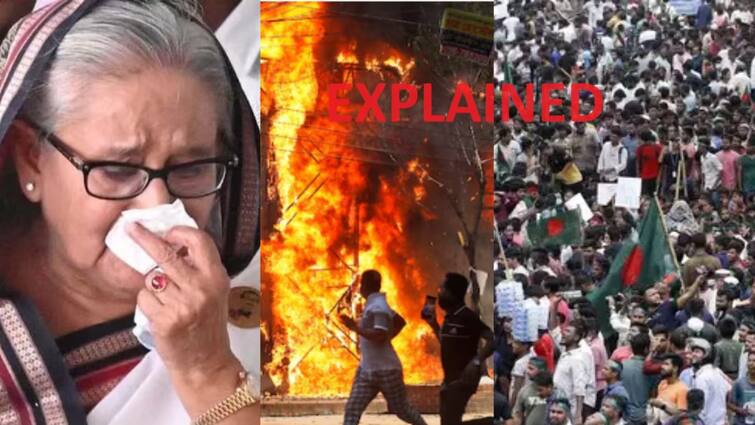 Bangladesh Violence Reason in Tamil Why Sheikh Hasina Resigned EXPLAINED Bangladesh Violence Reason: 20 ஆண்டுகால பிரதமர் ஷேக் ஹசீனா ஒரே நொடியில் ராஜினாமா: வங்கதேச வன்முறைக்குக் காரணம் தெரியுமா?