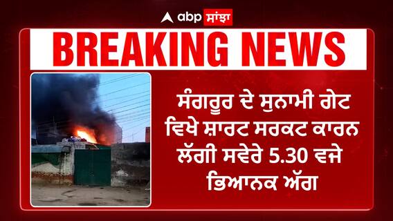 Sangrur ਵਿੱਚ ਤੜਕਸਾਰ ਲੱਗੀ ਕਬਾੜ ਦੀ ਦੁਕਾਨ ਨੂੰ ਭਿਆਨਕ ਅੱਗ