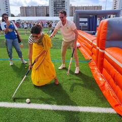 Taapsee Pannu Plays Hockey With Husband Mathias Boe At Paris Olympics 2024 - See Pics