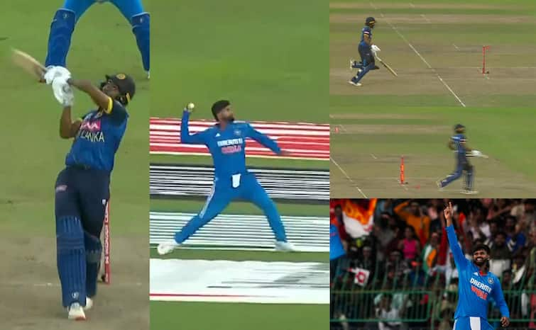 IND vs SL from 45 Yards Shreyas Iyer Direct Hit to Kamindu Mendis Run out Video Watch: 45 गज की दूरी से श्रेयस अय्यर का अद्भुत थ्रो, श्रीलंकाई बल्लेबाज हुआ 'चारों खाने चित्त'