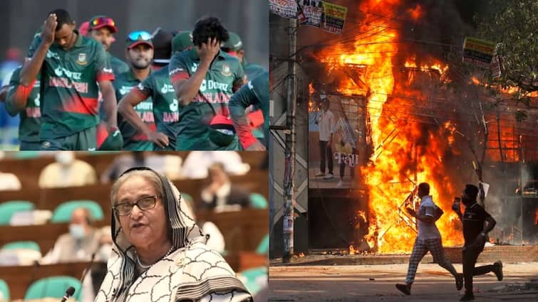 bangladesh vs pakistan test series may get abandoned because bangladesh protests against reservation curfew whole country Bangladesh Protests: 'ना जाने क्या होगा...', बांग्लादेश में तख्तापलट, PM ने छोड़ा देश; संकट में पाकिस्तान सीरीज