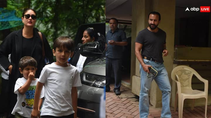 Saif-Kareena: सैफ अली खान और करीना कपूर खान आज अपने दोनों बेटों तैमूर और जेह के साथ स्पॉट किए गए. कपल काफी टाइम से वेकेशन के लिए बाहर गया हुआ था.