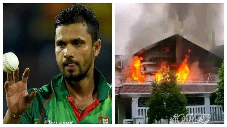 Mashrafe Mortaza’s house set on fire by protestors amid political unrest in Bangladesh கலவர பூமியாக வங்கதேசம்! முன்னாள் கேப்டன் மோர்டசா வீட்டுக்கு தீ வைப்பு - பெரும் பரபரப்பு