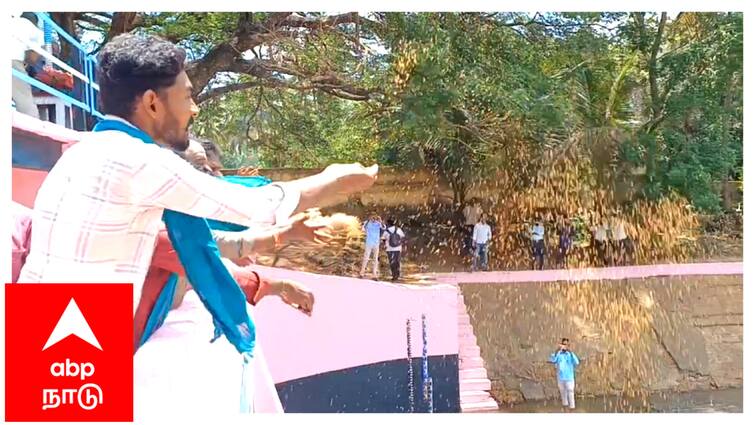 Mayiladuthurai cauvery water opening last dam Today - TNN காலம் கடந்து கடை ஆணைக்கு வந்த காவிரி நீர்- விவசாயிகளாக அவதாரம் எடுத்த லஸ்கர்கள்....!